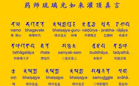 药师灌顶真言(药师咒)之略探 药师灌顶真言(药师咒)之略探